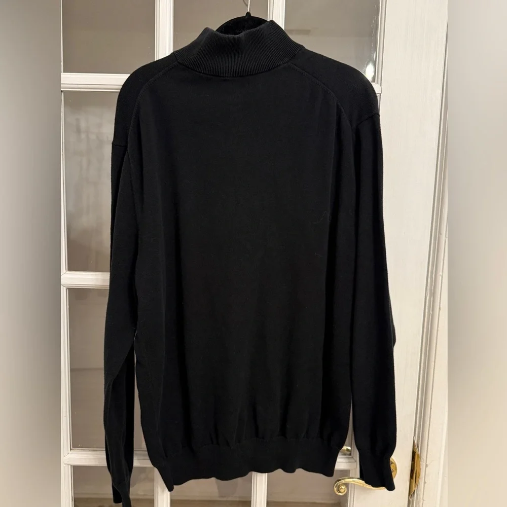 JOS. A. BANK Men’s Black Pima Cotton Quarter Zip Sweater Size L